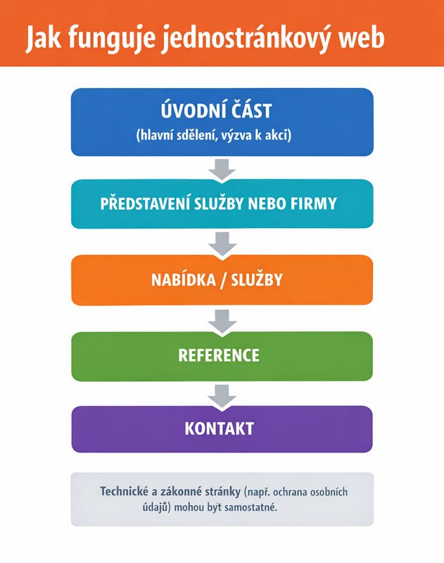 Struktura jednostránkového webu